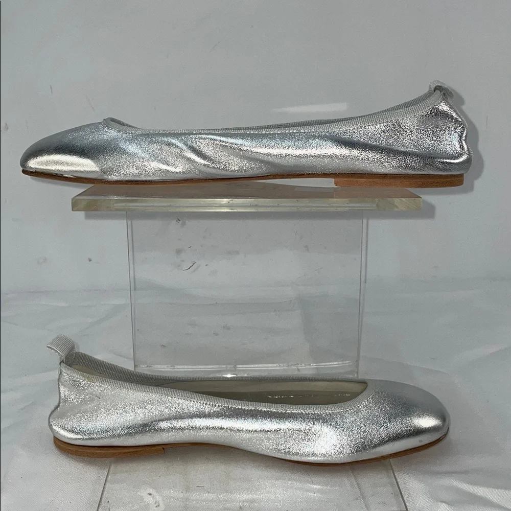HOLLYWOULD CABANA SILVER METALLIC BALLET FLATS FTL-03-035
